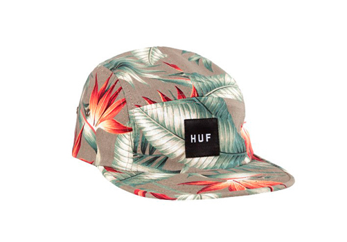 Huf_birds_of_paradise_volley_olive_5_panel_backseries