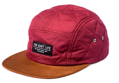 The_quiet_life_quilted_five_panel_maroon_rust_backseries